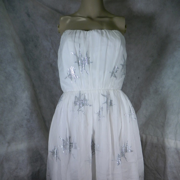 Greylin 100% Silk White Dress M - Picture 3 of 6
